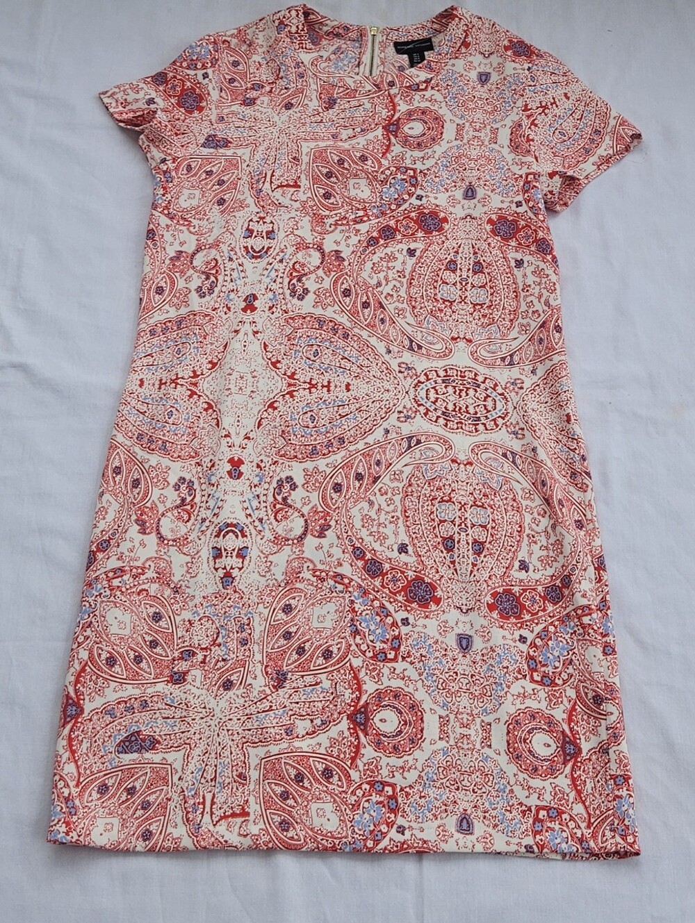 Adrienne Vittadini Paisley Shift Dress Size 4 NWT